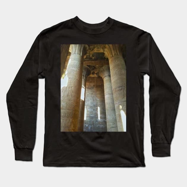 Columns in Ancient Egyptian Temple Long Sleeve T-Shirt by Anastasia-03